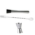 thumbnail image 4 of Cocktail Cuillère Muddlerand Jigger,Cocktail Cuillère Mélange Muddler Cocktail Jigger Set Cocktail Muddler Set Efficacité Optimale, 4 of 8