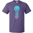 thumbnail image 3 of Inktastic Blue Jellyfish, Cute Jellyfish With Pink Ribbons T-Shirt, 3 of 5