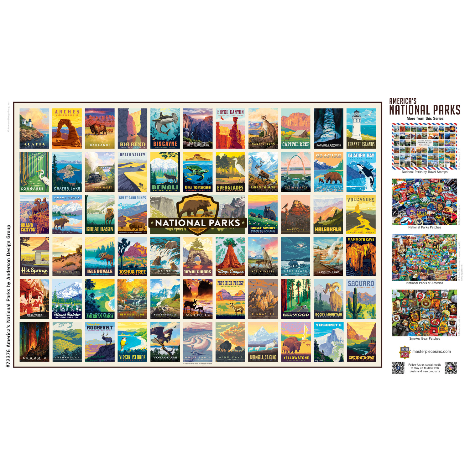 MasterPieces National Parks Vintage Collage 1000-Piece Puzzle photo 5