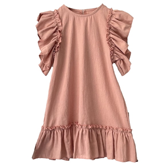 Nmmacb Kids Infant Girls Princess Dresses 6Months-6Years Baby Ruffle Sleeveless Dress Summer Casual Dress