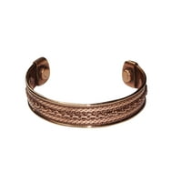 Mogul Copper ADJUSTABLE Wrist Bracelet Magnetic Cut Cross Design with Healing Power