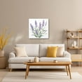 thumbnail image 3 of ZHONGYUTONG Lavender Canvas Wall Art Purple Flower Pictures Wall Decor Floral Plants Painting Poster Bathroom Bedroom Decor Frame (12.00"x12.00"), 3 of 6