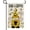 Bee Happy, variant on Welcome Flower Gnome Decoration Double Sided Burlap Garden Flag Spring Summer Seasonal Outdoor Yard Flag 12" x 18"