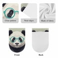 thumbnail image 6 of Sunglasses Panda Door Banner Retro Funny Panda Sage Green Background Small Scalloped Hanging Banner for Door, Hanging Flag Backdrop Decoration for Wall Window Party 3pcs, 8 x 12 Inch, 6 of 7