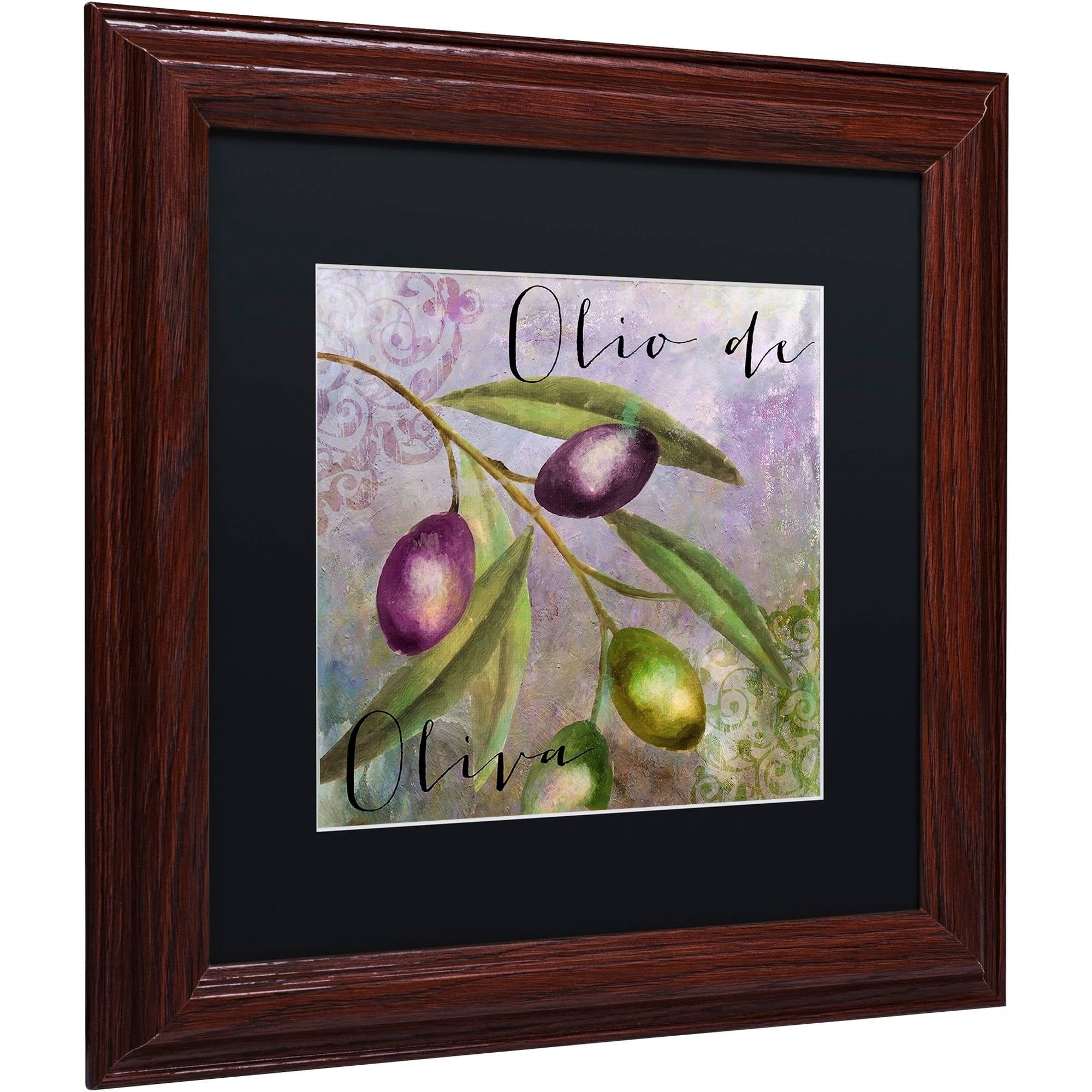 Trademark Fine Art "Olivia I" Canvas Art by Color Bakery Black Matte, Wood Frame