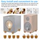 thumbnail image 5 of 4 Pcs Ball Beads Speaker Isolation Feet Turntable Platform Pads Audio Shock Absorber Subwoofer Isolation Feet 33×30 Pad (Golden), 5 of 5
