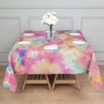 thumbnail image 3 of Colorful Tie Dye Pattern Square Tablecloth,Waterproof Square Table Cover,Wipeable Spillproof Washable Table Cover for Home Kitchen Party Decor 42"X42"(107x107cm), 3 of 6