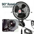 thumbnail image 2 of Zone Tech Black 12V Vehicle Oscillating Fan -2Pack, 2 of 7