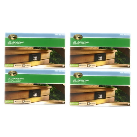 4 Pack Hampton Bay Led Low Voltage Deck Lights Full Brick Black 4 Pack Hampton Bay Led Low Voltage Deck Lights Full Brick Black Finish