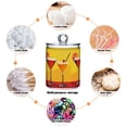 thumbnail image 6 of Yayeee 4 Pack Qtip Holder Bathroom Cotton Swab Canister with Lid Clear Dispenser Set, Orange Cocktails, 6 of 6