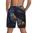 thumbnail image 2 of Lsque Mens Swim Trunks Colorful Patterned Snake Pattern - Bathing Suit Compression Liner - Beach Swim Shorts Swimwear - (S-3XL) - Stretch Quick Dry -Large, 2 of 9