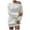 White, variant on Aoochasliy Fall Dresses for Women Fall Fashion Casual Off-the-shoulder Lantern Sleeve Knit Sweater Dress