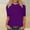 Purple, variant on Women 3/4 Sleeves Casual Shirts Pullover Loose Blouse