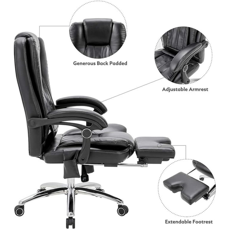 Ergonomic Office Chair with Heated Massage, High Back Fabric Computer Chair  Height Adjustable with Lumbar Support, Gray – Homhum