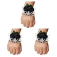 thumbnail image 4 of Ramillete de Muñeca Bearachild Rosa de Satén Hecho a Mano para Bodas y Graduaciones N17 Negro, 4 of 6
