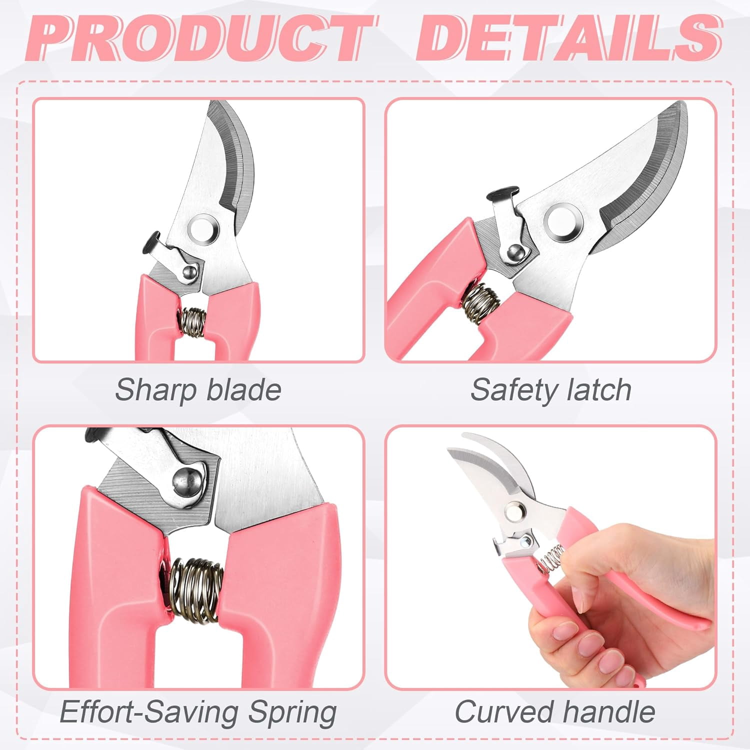 30 Garden Flower Shears Pruning Scissors Heavy Duty Plant Scissors Trimming Garden Clippers Hand Tree Pruner for Yard Gardening Plants Hedge Flower Tree Cutting Secateurs