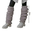 thumbnail image 6 of Eoperou 1 Pair Winter Calf Socks Cozy Thick Knitted Solid Color Anti-slip Warm Pile Socks Leg Warmers JK Boots Stocking Lolita Boot Covers Foot Warming Covers, 6 of 8