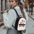 thumbnail image 3 of HELLHERO Cats Hearts Print Travel Shoulder Bag Lightweight Mini Backpack Purse for Outdoor Daily, Polyester Zipper Closure Small Backpack, 3 of 8