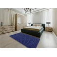 thumbnail image 4 of Ahgly Company Indoor Round Patterned Sapphire Blue Area Rugs, 4' Round, 4 of 6