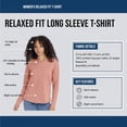 thumbnail image 6 of Next Level Women's Long Sleeve T-Shirt, Heavy Tee Shirt 100% Ring-Spun Cotton Durable Crewneck Tee (Red+White 2 Pack, 2XL), 6 of 7
