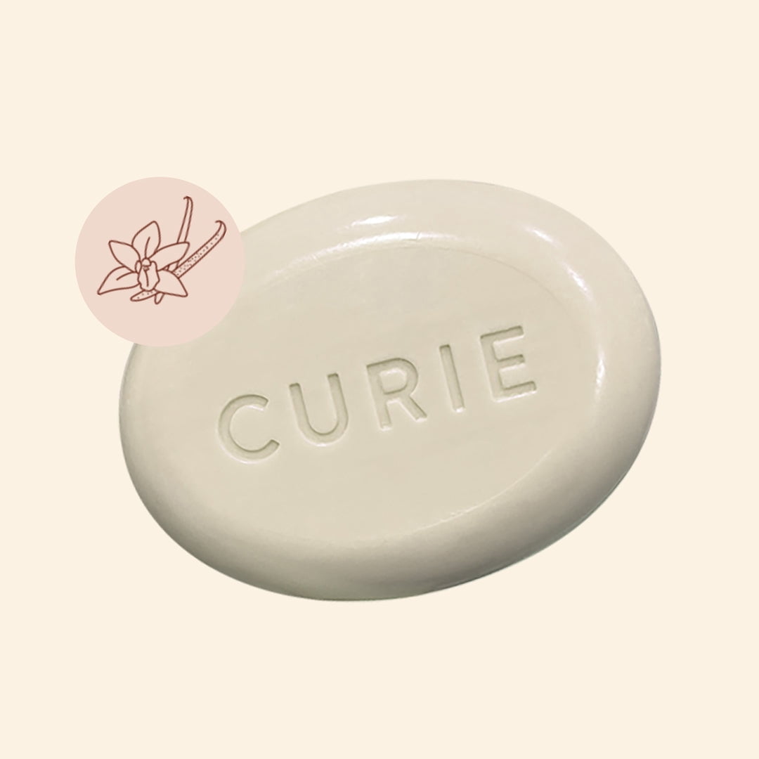 Curie Hydrating Body Wash Bar Soap, Warm Vanilla, for Men and Women, 3.5 oz