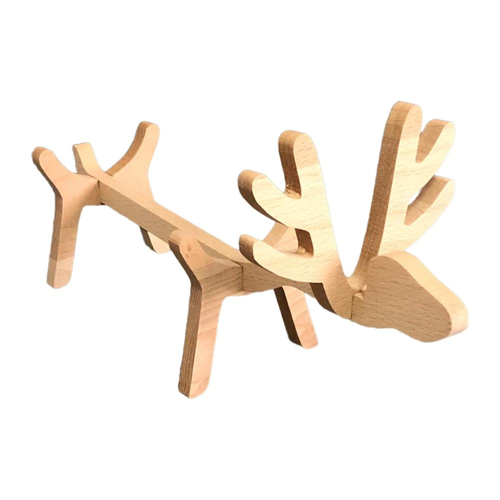 Dido Creative Wooden Wine Rack Elk Wine Bottle Holder Wine Display Stand for Bar Parties