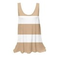 thumbnail image 2 of Clearance Staron Womens Summer Tops Casual Soft Trendy Tops Loose Fit Spring Summer Basic Sleeveless Shirts Flowy Striped Round Neck Blouses, 2 of 5