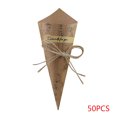 thumbnail image 1 of Cono de helado Envoltorio de flores Embalaje de regalo Soporte de papel Ramo Floristería Suministros Decoraciones 50 piezas sidaley JJ23371-01, 1 of 6