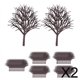 thumbnail image 1 of 2x70 Uds árboles Modelo 2,36 Pulgadas Melocotonero Para Tren Paisaje De Mesa De Arena, 1 of 10