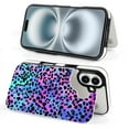 thumbnail image 4 of Compatible with iPhone 11 12 13 mini 14 15 16 Pro Max Plus Wallet Case with Card Holder, PU Leather Kickstand Card Slots Case ( Leopard Colorful, iPhone 12 mini), 4 of 7