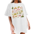 thumbnail image 2 of Mifsaly Oversized T-Shirts for Women Graphic Tees Mushroom Botanical Cotton Shirt Crewneck Short Sleeve Summer Tops Loose Fit Lightweight Breathable Casual Daily Vacation Top L, 2 of 7