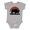 AC-Heather Grey, variant on Buffalo Retro Sunset Bison Boys or Girls Baby Bodysuit