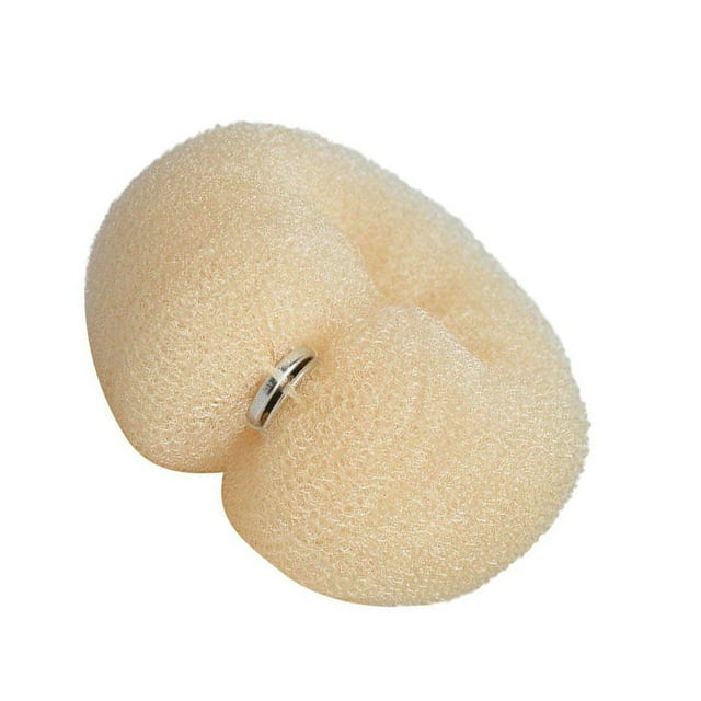Decodeary Ladies Roll Tool Hair Ring Hairstyling Maker Hairband Accessories Beige White 1Set