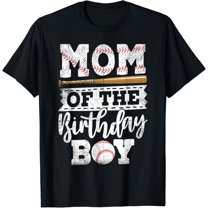 Sam Soft Mom Of The Birthday Baseball Baller T-Shirt Full Size S-5Xl