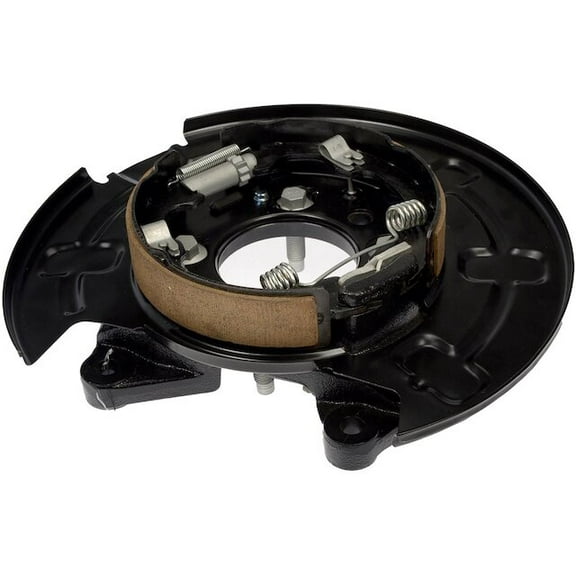 Rear Left Driver Side Loaded Brake Backing Plate Assembly - with Brake Shoes - without Mounting Hardware - Compatible with 2012 - 2020 Ford F-150 (with Manually Operated Parking Brake) 2013 2014