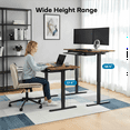 thumbnail image 3 of CHITOOMA Electric Standing Desk with Keyboard Tray, 55" x 24" Height Adjustable Stand Up Desk with 4 Memory Height Setting and Headphone Hook for Home Office, Brown, 3 of 6