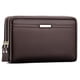 thumbnail image 4 of Cartera de mano para hombre con múltiples tarjetas, doble cremallera, gran capacidad, cartera de negocios para hombre, tarjetero con clip para hombre, 4 of 5