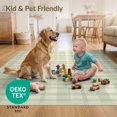 thumbnail image 4 of ODIKA 4'x6' Ultra-Soft Area Rug, Layered Checkered Farmhouse Plaid Boho Border Doormat Gingham Rag Flowing None Washable, Bare feet friendly, Silk-Touch for Bedroom Home office, 4 of 7