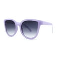 thumbnail image 5 of Child Girls Size Horn Rim Round Cat Eye Plastic Retro Fashion Sunglasses Purple - Smoke, 5 of 7