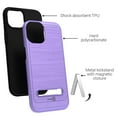 thumbnail image 4 of CoverON For Apple iPhone 13 Phone Case, Slim Metal Kickstand Rugged Dual Layer Cover, Purple, 4 of 8