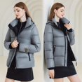 thumbnail image 3 of Cotton jacket women's short cotton jacket fashion shoulder strap bread jacket thick cotton coat jacket, 3 of 6