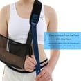 thumbnail image 5 of 1 Pcs Mesh Arm Shoulder Sling, Medical Immobilizer for Shower Adjustable Torn Rotator Cuff Injury Right Left Men Women Elbow, Wrist, Black Updated Version, 5 of 16