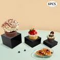 thumbnail image 6 of 6Pcs Acrylic Display Riser Acrylic Cube Box Display Stands Acrylic Display Nesting Cubes Black, 6 of 14