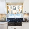 thumbnail image 5 of Yayeee Kitchen Curtains Tier Pair Light Filtering 27"x36" Rod Pocket Short Cafe Window Panel, Whimsical Rabbits, 5 of 7
