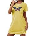 thumbnail image 2 of Cxenplz Women's Summer Nightgown Cute Printed Short Sleeve Nightgowns Casual Sleepwear Night Shirt Sleep Dresses, 2 of 6