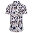 thumbnail image 1 of Qiopertar Liquidation à Moins de 5$ Chemise Formelle pour Hommes à Manches Courtes Col Boutonné Imprimé Coloré en Solde, 1 of 3