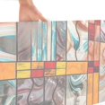 thumbnail image 4 of Stained Glass Window Film Self Adhesive Colorful Stained Glass Retro Geometric Removable Frosted Glass Film Plastic 35.4inch x 63inch (L+R,2PCS), 4 of 6