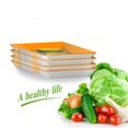 thumbnail image 2 of Batería de Cocina Bandeja de conservación de alimentos Platos de almacenamiento de alimentos frescos de plástico Contenedor (naranja) Tmvgtek Libre de BPA, 2 of 5