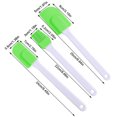 thumbnail image 4 of VONKY 3Pcs Silicone Spatulas Cake Cream Butter Scraper Brush Resistant Green, 4 of 6