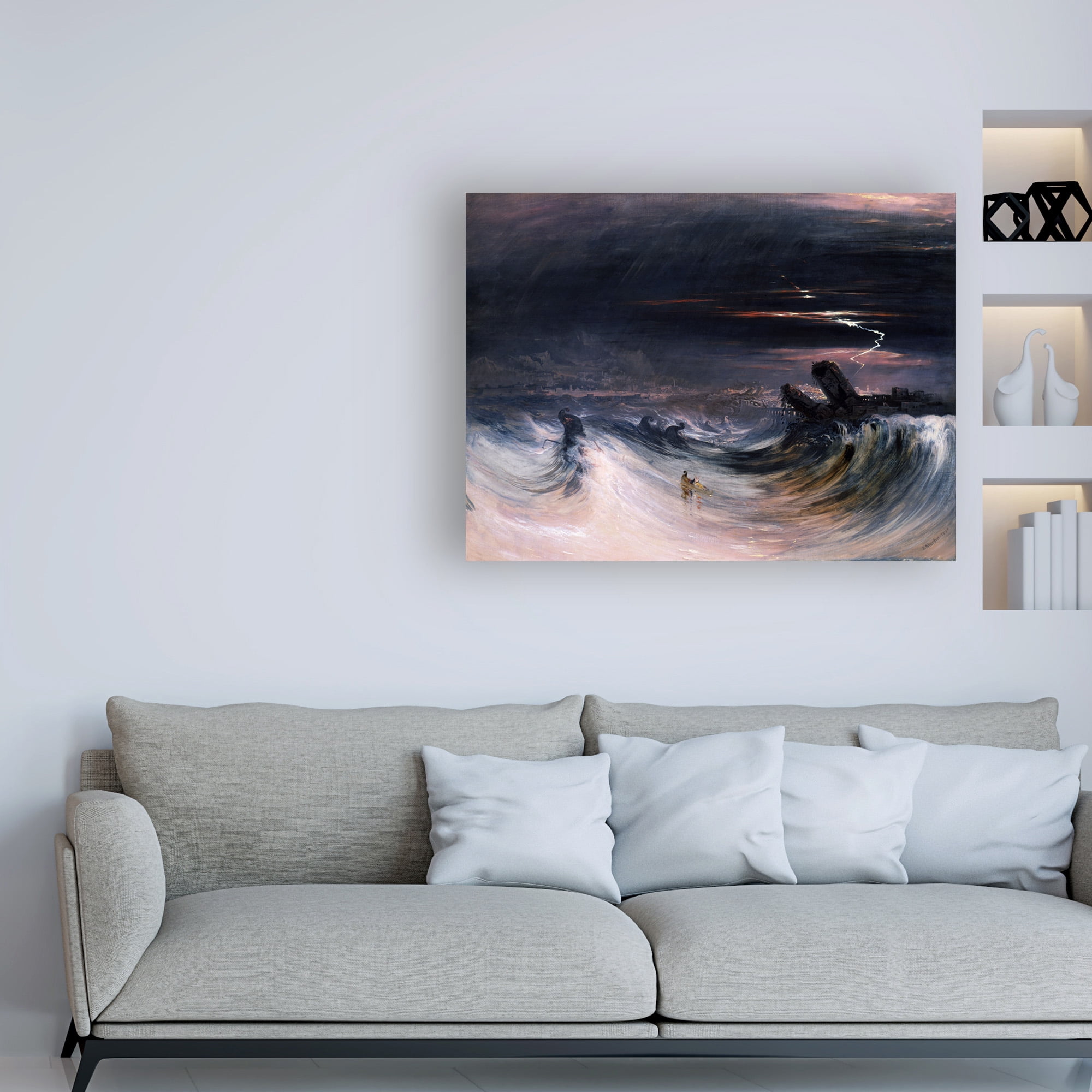 Trademark Fine Art 'Destruction of Tyre' Canvas Art by John Martin
